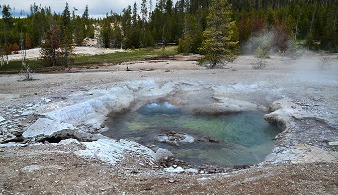 Norris-Back-Crater-Spring_Gloria_680 Crater Spring in the Norris Back Geyser Basin. Photo by Gloria Wadzinski