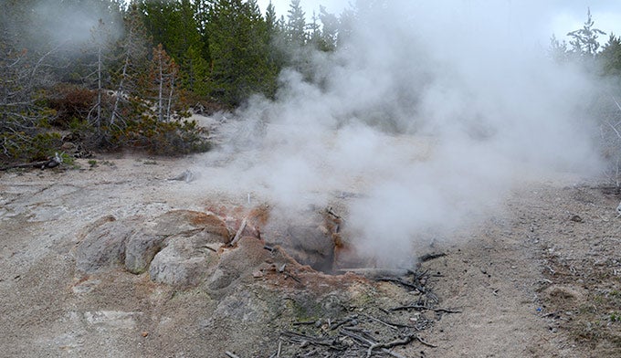 Norris-Back-Puff-n-Stuff-Geyser_Gloria_680 Puff 'N Stuff Geyser in the Norris Back Geyser Basin. Photo by Gloria Wadzinski