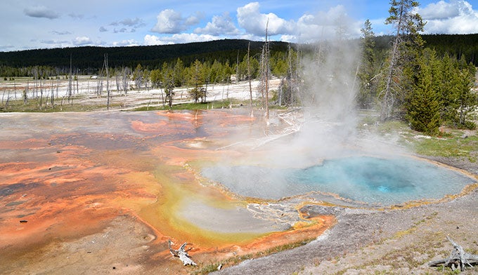 Firehole Lake Drive off Yellowstone's Grand Loop