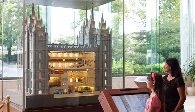 Temple-South-VisitorCenter_IntellectualReserveInc_680 A model of the Salt Lake Temple is located in the South Visitors Center on Temple Square.