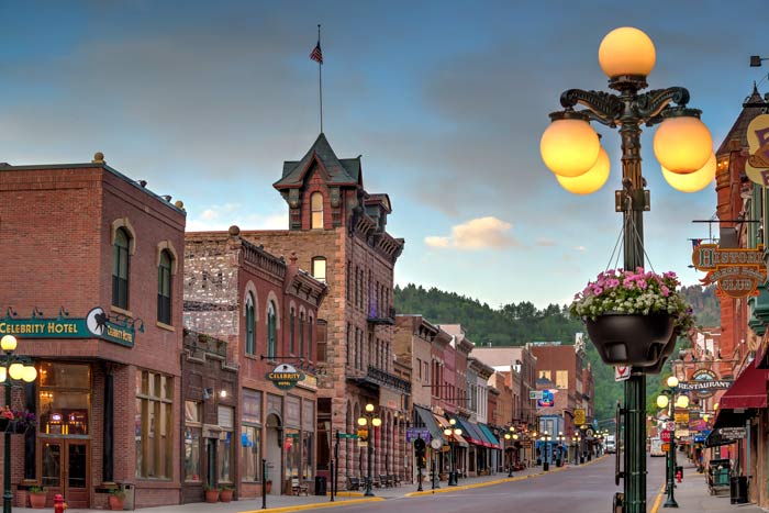 Deadwood-downtown-lamppost_courtesy_700 Downtown Deadwood, S.D.