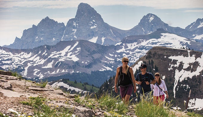 GrandTargheeResort-Hiking-notTetonCanyon_courtesy_680 Hiking near Grand Targhee Resort on the west side of the Tetons. Courtesy photo