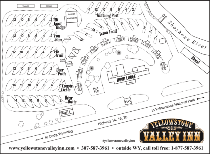 YSValleyInn-ResortMap_courtesy Resort Map of the Yellowstone Valley Inn