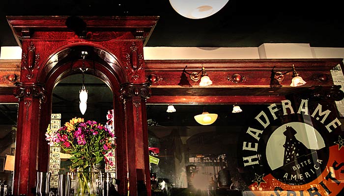 HeadframeSpirits_BarTop_courtesy_700 The bar at Headframe Spirits in Butte, Montana