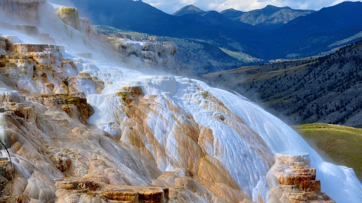 Yellowstone's Mammoth Hot Springs Looks Like an InsideOut Cave