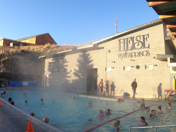 Heise Hot Springs in Idaho west of Yellowstone