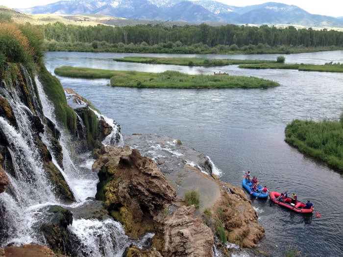 ID-Raft-SnakeRiver-FallCreekFalls_BLMBobWich_700 Rafting past Fall Creek Falls on the Snake River in Idaho
