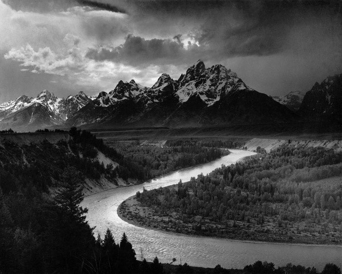 GTeton-TheTetonsAndTheSnakeRiver_AnselAdams_WikiPD_USGov_700v The Tetons and the Snake River by Ansel Adams