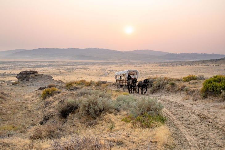 Stagecoach ride with Historic Trails West in Casper, Wyoming