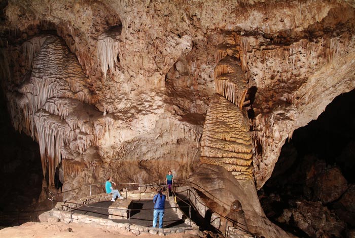CarlsbadCaverns-RockOfAges-BigRoomTrail_NPSPD_700 Rock of Ages platform on the Big Room Trail in Carlsbad Caverns National Park