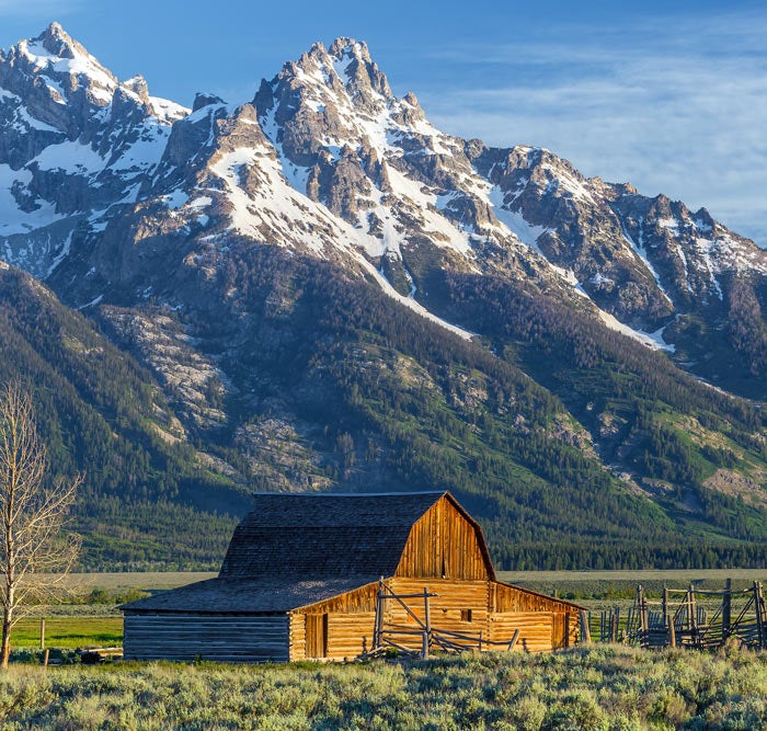 GTeton-JohnMoultonBarn-MormonRow_DP_700 John Moulton's barn on Mormon Row in Grand Teton National Park, Wyo.