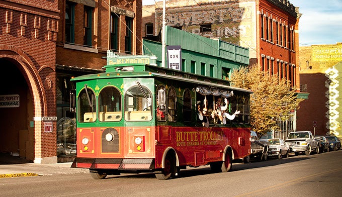 The trolley in Butte, Mont.