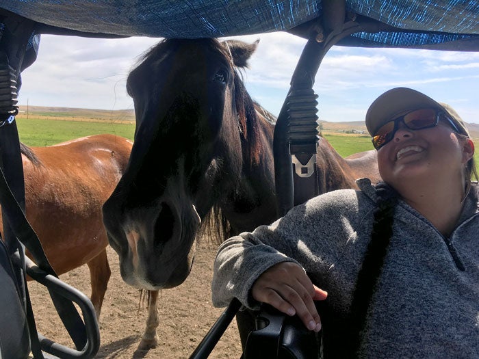 WindRiverWildHorseSanc-OdessaOldham-OldMan_ToriPeglar_700 Old Man and Odessa Oldham at the Wind River Wild Horse Sanctuary