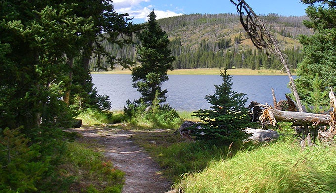 YS-Grebe-Lake-Trail_WikiPD_680 Grebe Lake Trail in Yellowstone