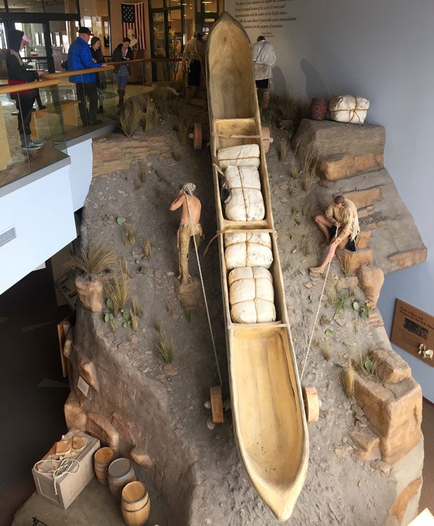 Exhibit at the Lewis and Clark Interpretative Center in Great Falls, Mont.