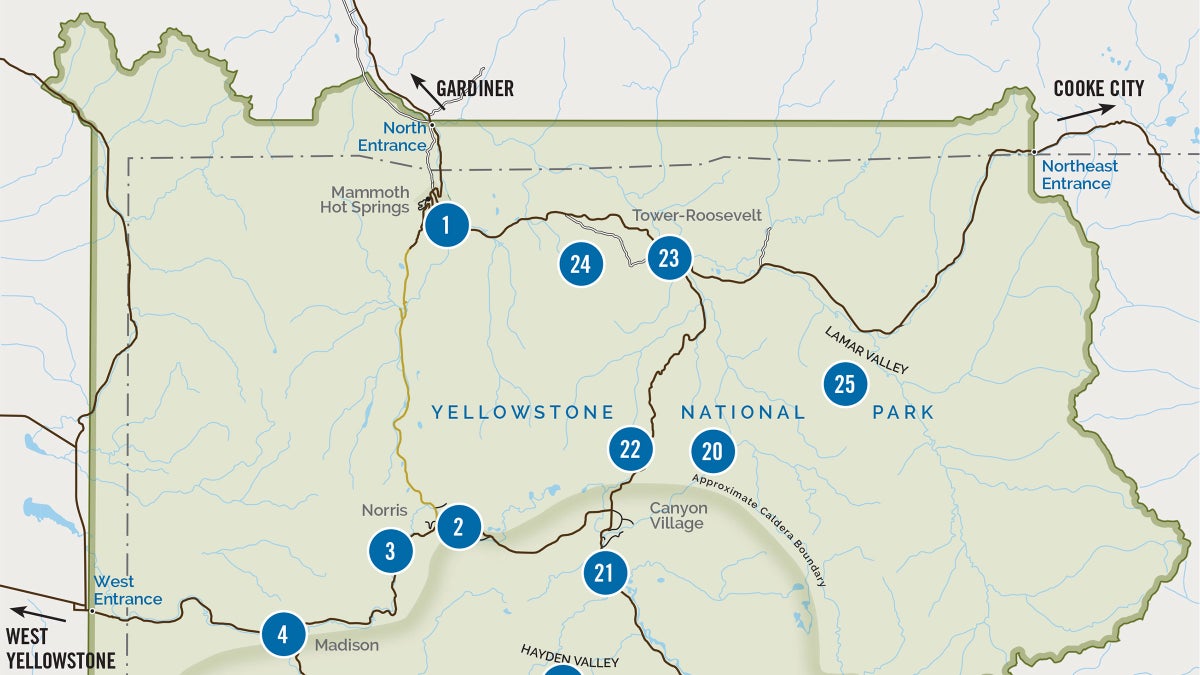 Yellowstone National Park Maps Official Park Map, Topo And More vlr