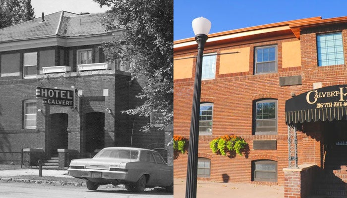 The Calvert Hotel - Then and Now