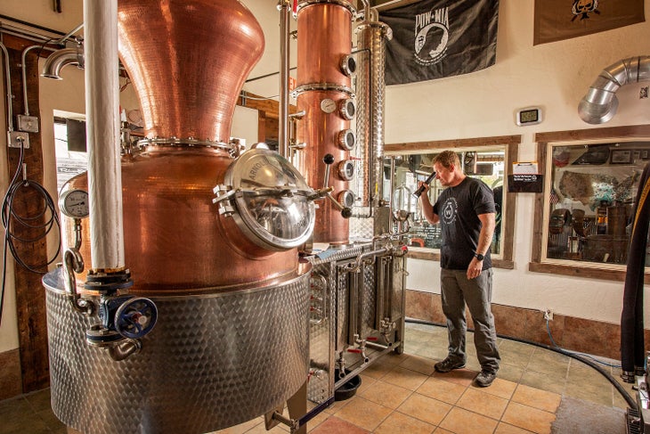 Willie Blazer in the distillery