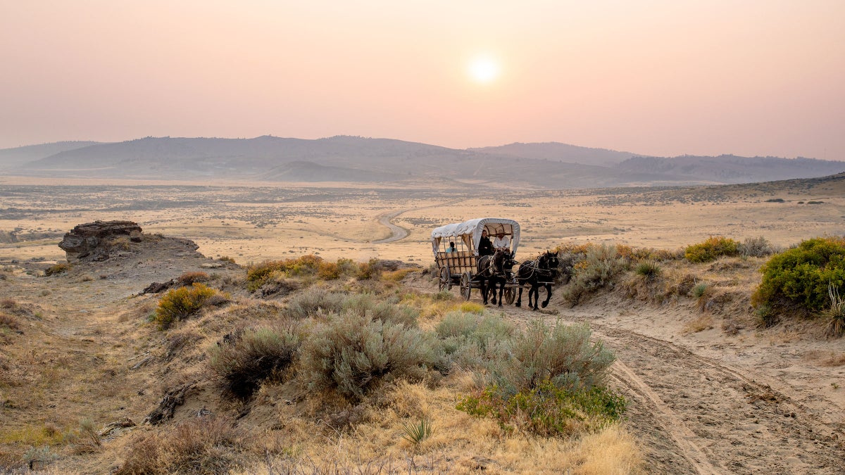 Stagecoach ride with Historic Trails West in Casper, Wyoming 