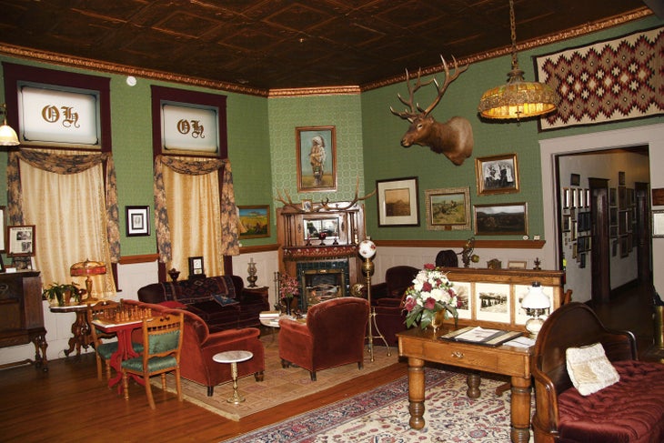 Lobby of the Occidental Hotel in Buffalo, Wyoming