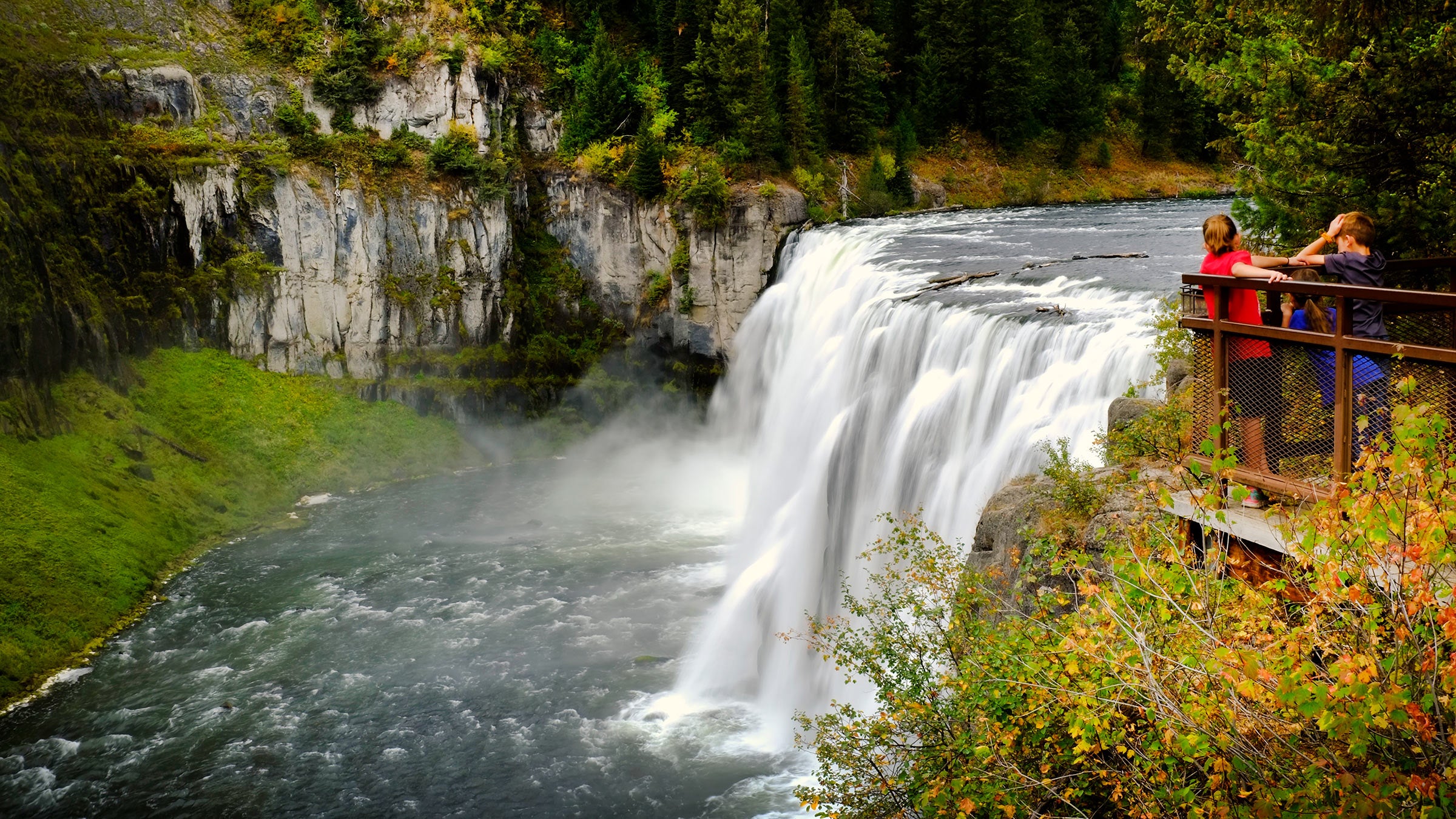 Mesa Falls in Idaho near Yellowstone Yellowstone National Park