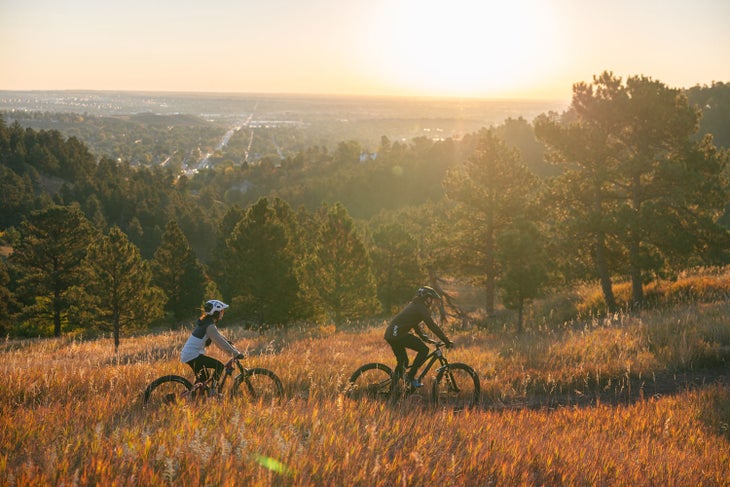 Sunrise mountain bikers at Skyline Wilderness Area