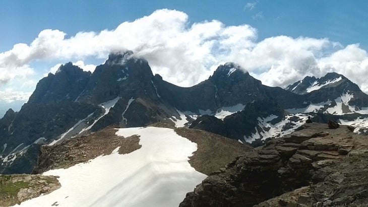 View of the Tetons from Table Mountain