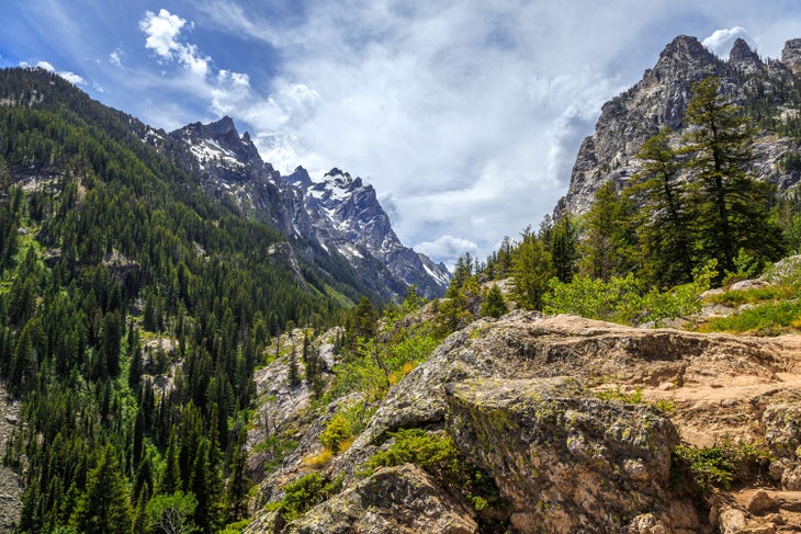 Teton peaks as seen from Inspiration Point
