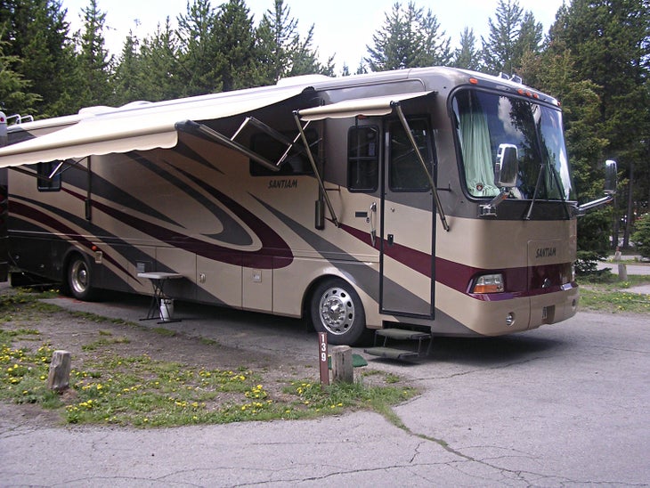 RV at Yellowstone's Fishing Bridge Campground