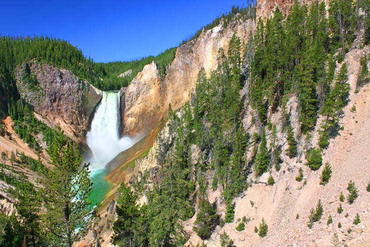 Lower Falls in the Grand Canyon of the Yellowstone on the east side of the park.
