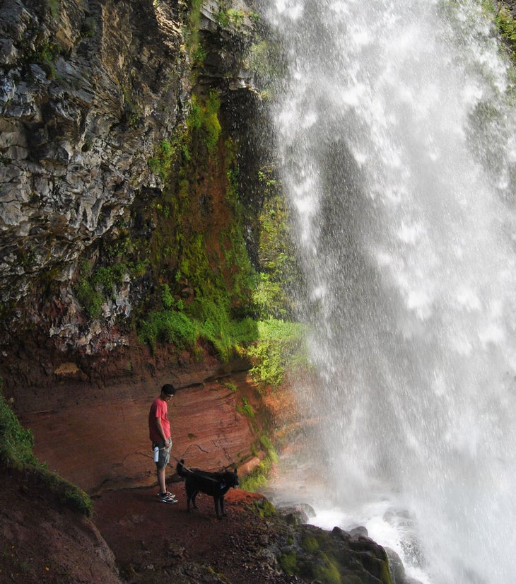 Topher and McKenzie at Tumalo Falls in Oregon