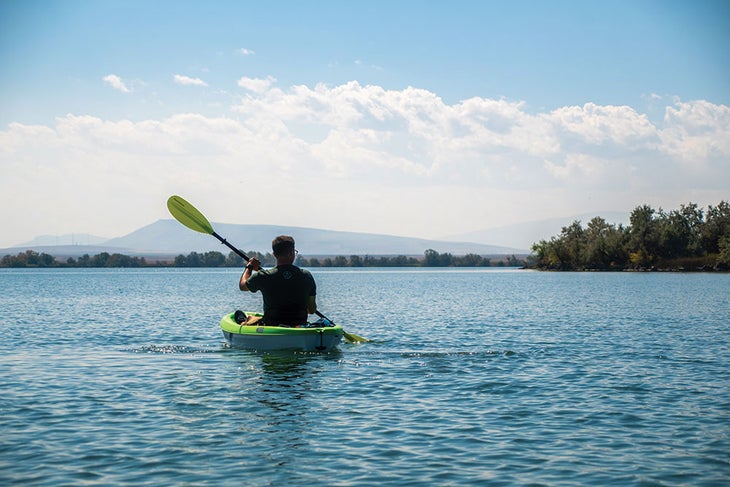 Kayaking at Lake Walcott State Park