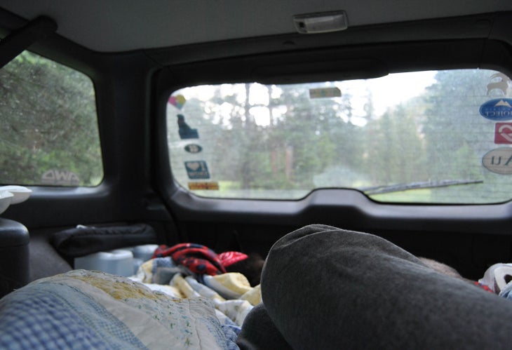 Sleeping in the Subaru