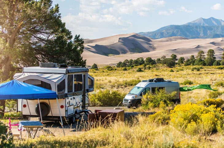 Pinon Flats Campground in Great Sand Dunes National Park